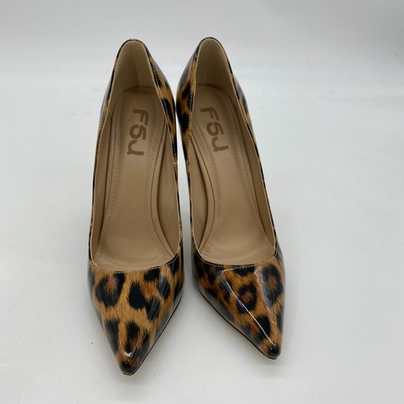 Leopard Print Stiletto Heels - Picture 3 of 9